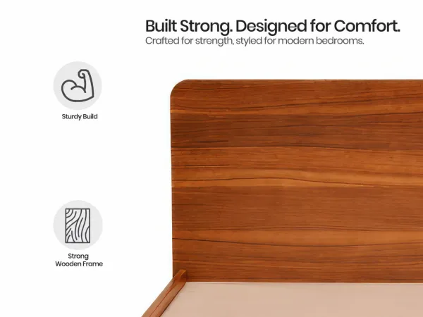 Luna Queen Engineered Wood (62 inches x 80 inches) With Memory Foam Queen Mattress (78 x 60 x 6 inches)